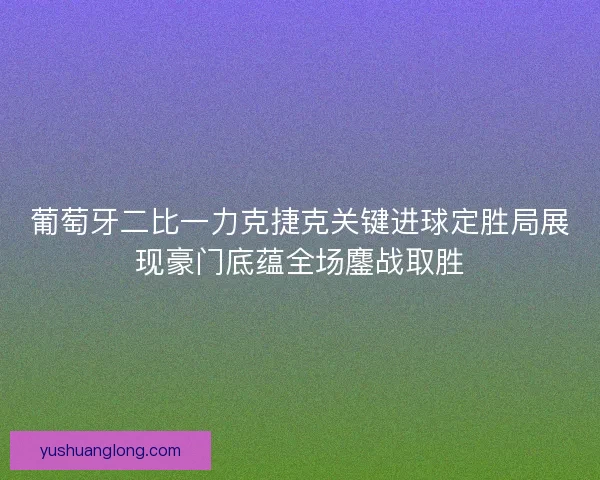 葡萄牙二比一力克捷克关键进球定胜局展现豪门底蕴全场鏖战取胜